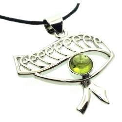 Peridot Gemstone Egyptian Eye Pendant